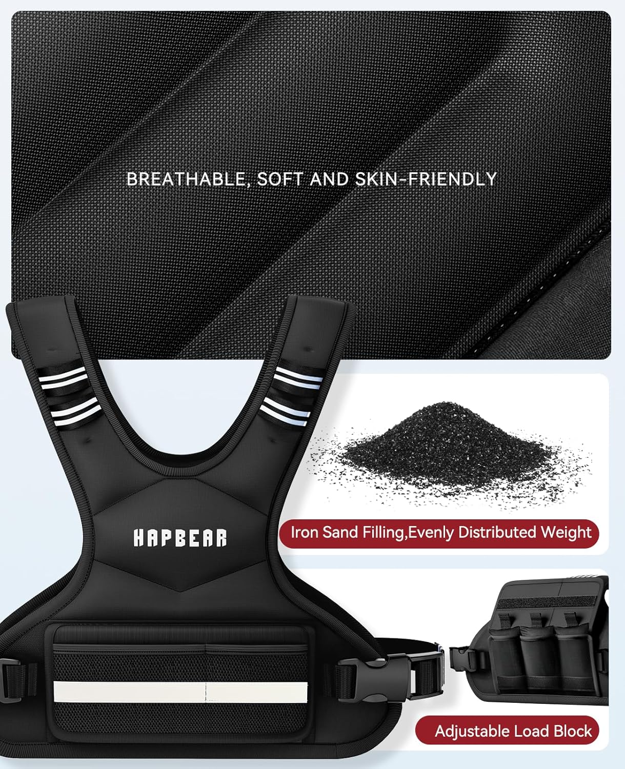 Adjustable Weighted Vest for Men and Women, 4-10 Lbs with 6 Ironsand Weights and Large Pocket Includes Kettlebell Pouch for Workout, Strength Training, Running, Walking, Weight Loss